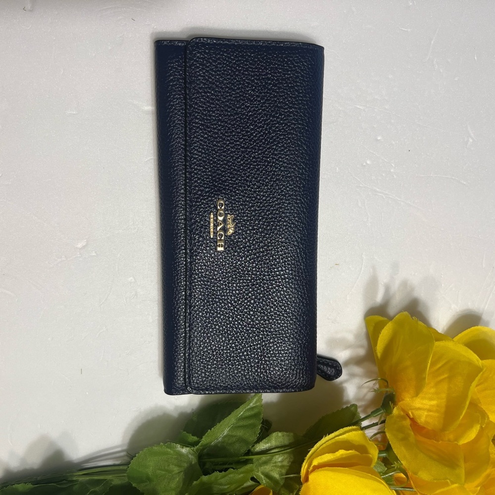 Coach Black Key Card Holder Leather Accessory - Picture 10 of 11